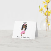 Gepersonaliseerde Zwarte Tand Fairy Kaart (Gele Bloem)