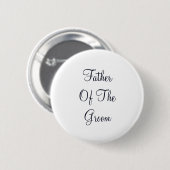 Gepersonaliseerde zwarte tekstvader van Groom Ronde Button 5,7 Cm (Voorkant /achterkant)