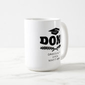 Gepersonaliseerde zwarte typografie Afstuderen 202 Koffiemok (Voorkant rechts)