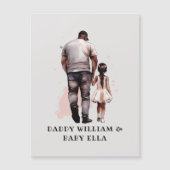 Gepersonaliseerde zwarte vader en dochter (Voorkant)