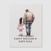 Gepersonaliseerde zwarte vader en dochter (2) (Voorkant)