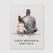 Gepersonaliseerde zwarte vader en dochter (5) (Voorkant)