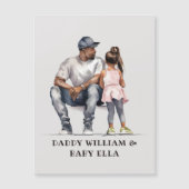 Gepersonaliseerde zwarte vader en dochter (6) (Voorkant)