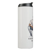 Gepersonaliseerde zwarte vader en dochter (6) thermosbeker (Gedraaid links)