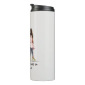 Gepersonaliseerde zwarte vader en dochter (6) thermosbeker (Geroteerd rechts)