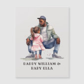 Gepersonaliseerde zwarte vader en dochter (7) (Voorkant)