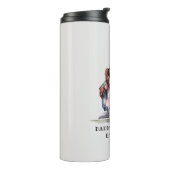 Gepersonaliseerde zwarte vader en dochter (7) thermosbeker (Gedraaid links)