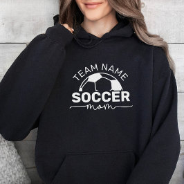 Gepersonaliseerde zwarte voetbal moeder hoodie