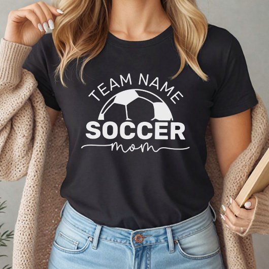 Gepersonaliseerde zwarte voetbal moeder Tri-Blend shirt