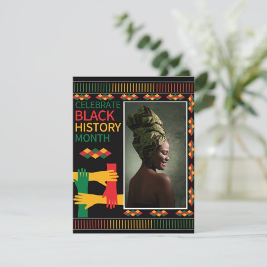 Gepersonaliseerde zwarte vrijheid Afrikaanse Ameri Feestdagenkaart (Staand voorkant)