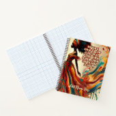 Gepersonaliseerde Zwarte Vrouw Kleurrijke Spiral N Notitieboek (Binnen)