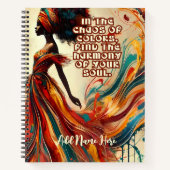 Gepersonaliseerde Zwarte Vrouw Kleurrijke Spiral N Notitieboek (Voorkant)