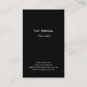 Gepersonaliseerde zwarte Waterverf Abstracte artie Visitekaartje (Achterkant)