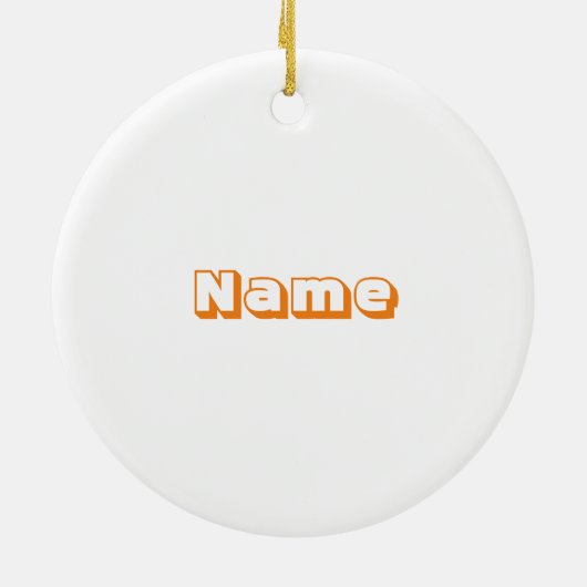 Gepersonaliseerde zwarte witte aangepaste kerstnaa keramisch ornament (Achterkant)