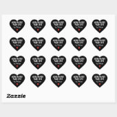 Gepersonaliseerde zwarte witte homemade met liefde hart sticker (Vel)