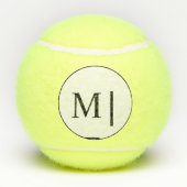 Gepersonaliseerde zwarte witte monogram Initialen  Tennisballen (Achterkant)