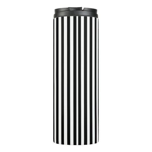 Gepersonaliseerde zwarte witte Muzieknoten Hartstr Thermosbeker (Achterkant)