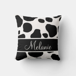 Gepersonaliseerde zwarte witte rode spots Pillow Kussen