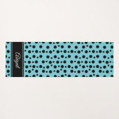 Gepersonaliseerde zwarte wondblauw Zen Yoga Mat (Achterkant (horizontaal))