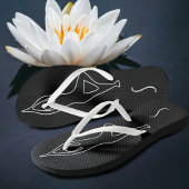 Gepersonaliseerde zwarte Yoga Instructor Teenslipp Teenslippers