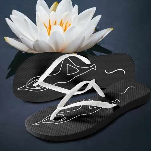 Gepersonaliseerde zwarte Yoga Instructor Teenslipp Teenslippers