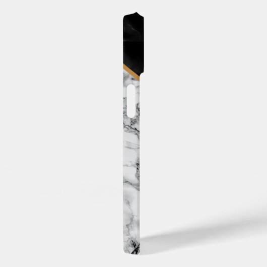 Gepersonaliseerde zwarte zwarte witte marmer iPhon Case-Mate iPhone Case (Achterkant / Rechts)