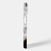 Gepersonaliseerde zwarte zwarte witte marmer iPhon Case-Mate iPhone Case (Achterkant / Rechts)