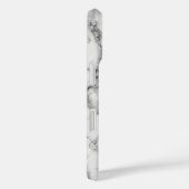 Gepersonaliseerde zwarte zwarte witte marmer iPhon Case-Mate iPhone Case (Achterkant / Rechts)