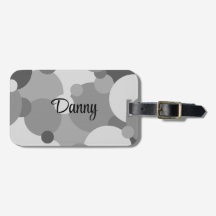 Gepersonaliseerde zwartgrijze moleculen bagagelabe