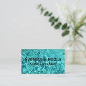 Gepersonaliseerde zwembaddiensten visitekaartje (Staand voorkant)