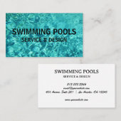 Gepersonaliseerde zwembaddiensten visitekaartje (Voorkant / Achterkant)