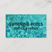 Gepersonaliseerde zwembaddiensten visitekaartje (Voorkant)