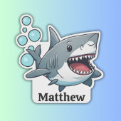 Gepersonaliseerde Zwemhaai Waterdicht Sticker