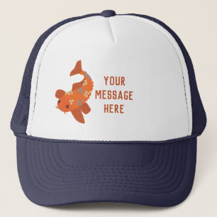 Gepersonaliseerde Zwemmende Oranje Goudvis Koi Trucker Pet