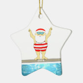 Gepersonaliseerde zwemmer keramisch ornament (Links)