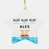 Gepersonaliseerde zwemmer keramisch ornament (Achterkant)