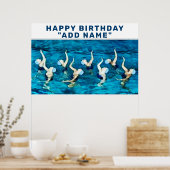 gepersonaliseerde zwemmer - verjaardag poster (Keuken)