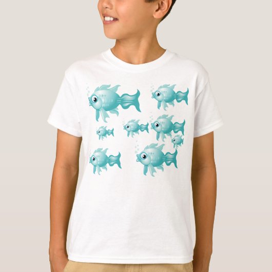 Gepersonaliseerde zwemvis t-shirt (Voorkant)