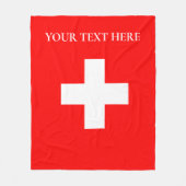 Gepersonaliseerde Zwitserland vlag Schweiz Zwitser Fleece Deken (Voorkant)