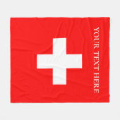 Gepersonaliseerde Zwitserland vlag Schweiz Zwitser Fleece Deken (Voorkant (Horizontaal))