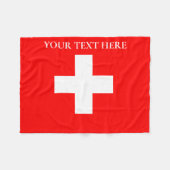 Gepersonaliseerde Zwitserland vlag Schweiz Zwitser Fleece Deken (Voorkant (Horizontaal))