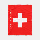 Gepersonaliseerde Zwitserland vlag Schweiz Zwitser Fleece Deken (Voorkant)