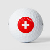 Gepersonaliseerde Zwitserland vlag Schweiz Zwitser Golfballen (Voorkant)