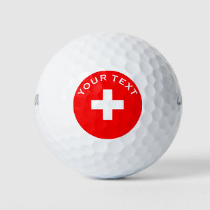 Gepersonaliseerde Zwitserland vlag Schweiz Zwitser Golfballen