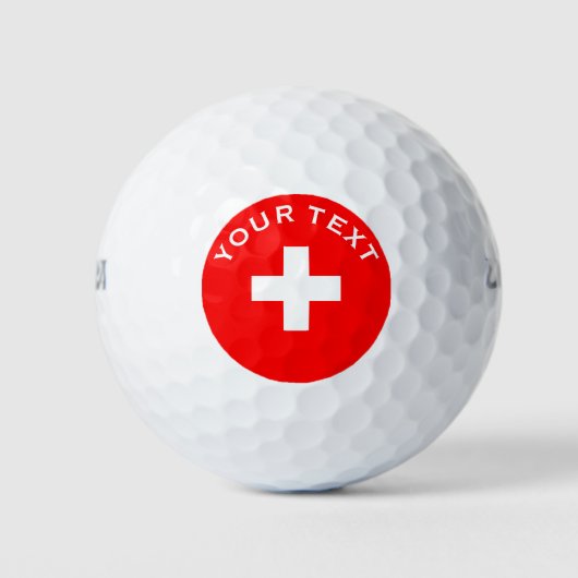 Gepersonaliseerde Zwitserland vlag Schweiz Zwitser Golfballen (Voorkant)