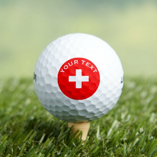 Gepersonaliseerde Zwitserland vlag Schweiz Zwitser Golfballen (Insitu Shirt)