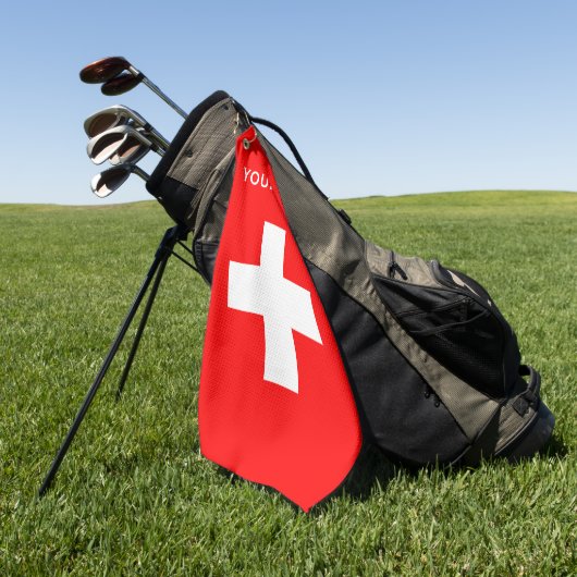 Gepersonaliseerde Zwitserland vlag Schweiz Zwitser Golfhanddoek (Groen)