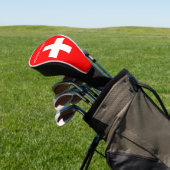 Gepersonaliseerde Zwitserland vlag Schweiz Zwitser Golfheadcover (Insitu)