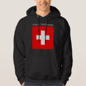 Gepersonaliseerde Zwitserland vlag Schweiz Zwitser Hoodie (Voorkant)