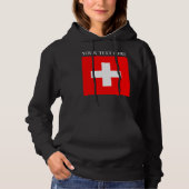 Gepersonaliseerde Zwitserland vlag Schweiz Zwitser Hoodie (Voorkant)
